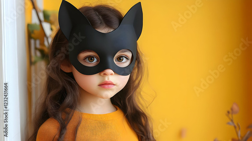 Young Girl Wears a Black Ca...