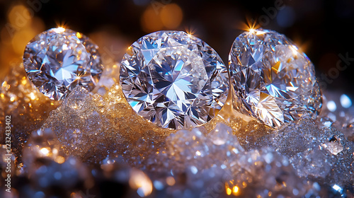 Three Sparkling Diamonds Sh...