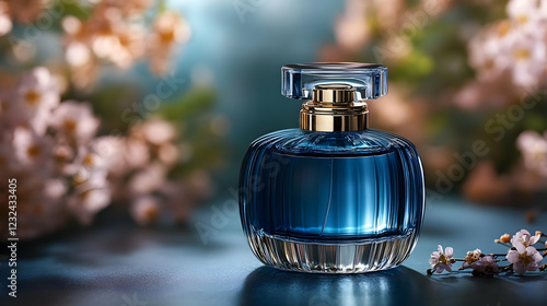 Elegant Blue Perfume Bottle...