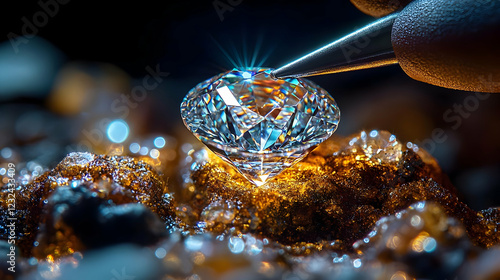 Close-up of a sparkling dia...