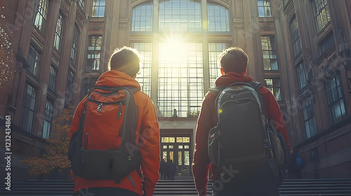 Two Students with Backpacks...
