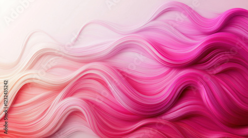 Abstract pink waves flowing smoothly.