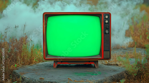 Retro TV with Green Screen ...