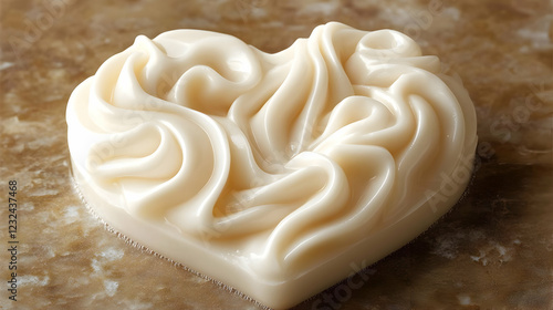 Heart-Shaped Cream Forms Sw...