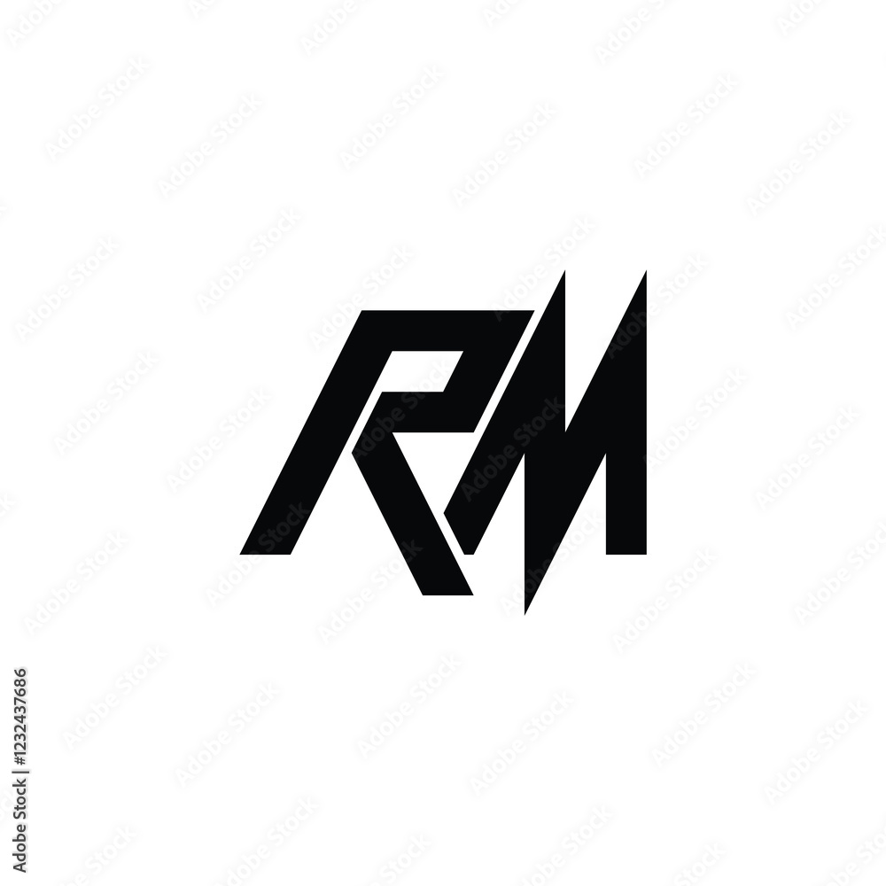RM monogram logo design letter text name symbol monochrome logotype alphabet character simple logo RM monogram logo design letter text name symbol monochrome logotype alphabet character simple logo