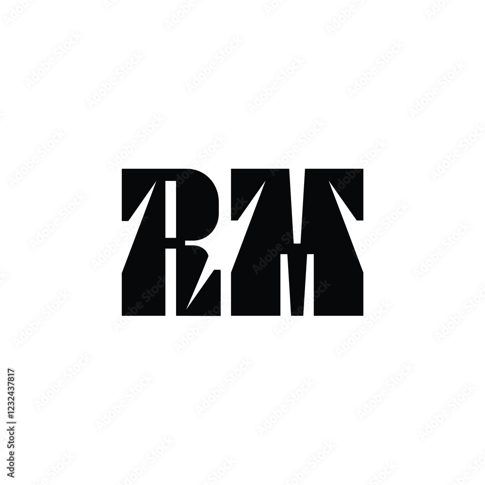 RM monogram logo design letter text name symbol monochrome logotype alphabet character simple logo RM monogram logo design letter text name symbol monochrome logotype alphabet character simple logo