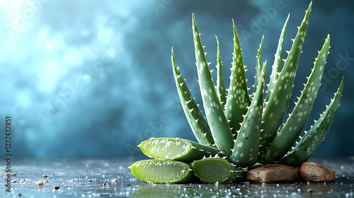 Fresh Aloe Vera Plant and S...