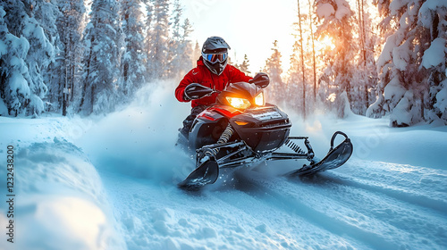 Snowmobiler rides through s...
