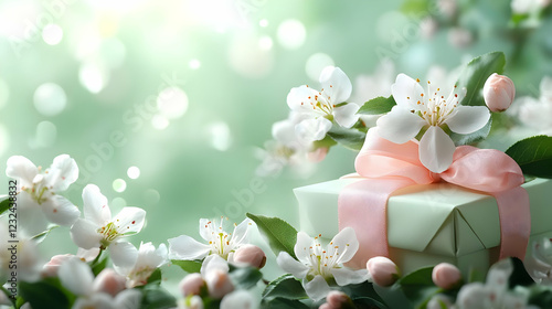 Delicate Green Gift Box Ado...