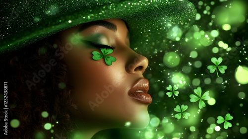 Woman with Green Hat and Sh...