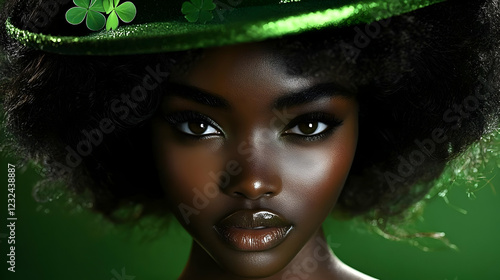 Woman Wears Green Hat with ...