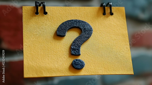 Black Question Mark on Yell...