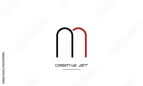 LM, ML, L, M abstract letters logo monogram