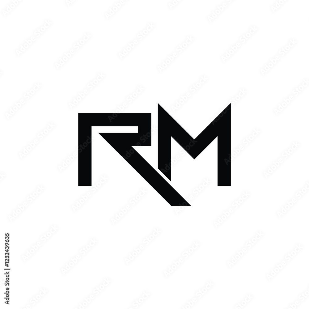 RM monogram logo design letter text name symbol monochrome logotype alphabet character simple logo RM monogram logo design letter text name symbol monochrome logotype alphabet character simple logo