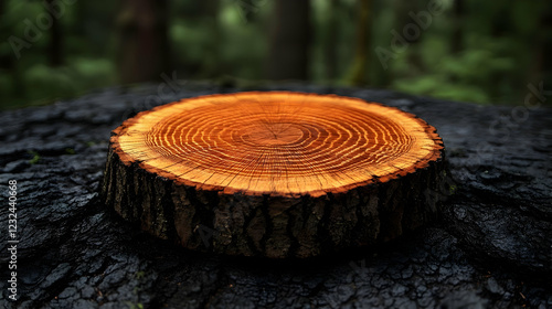 Smooth Cut Tree Stump Shows...