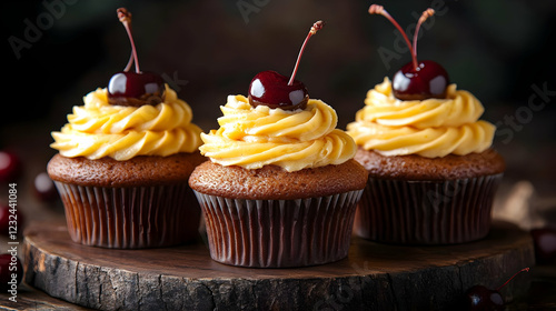 Three Chocolate Cupcakes To...