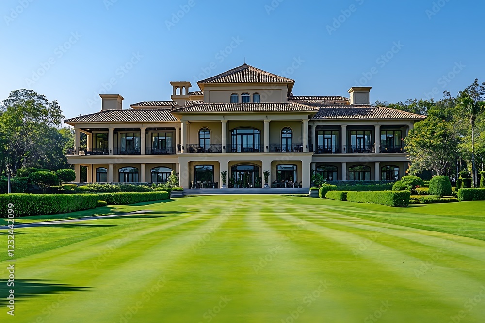 prestigious golf clubhouse commands attention with stately presence framed by azure heavens and verdant fairways stretching far and wide
prestigious golf clubhouse commands attention with stately presence framed by azure heavens and verdant fairways stretching far and wide