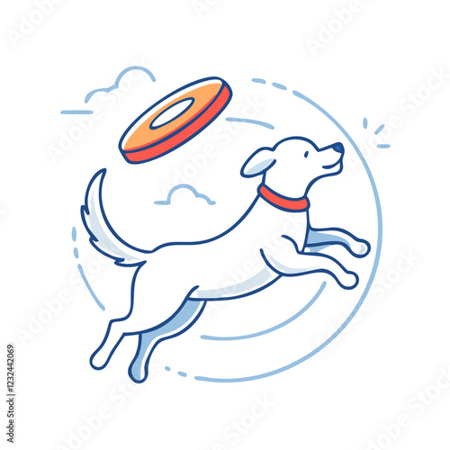 dog frisbee icon, dog frisbee vector illustration-simple illustration of dog frisbee, perfect for dog frisbee logos and icons