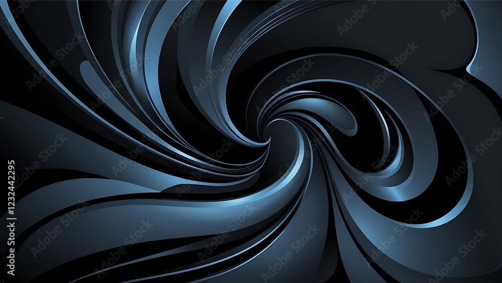 Obraz premium Mystic Waves: Organic Fluid Art in Deep Hues