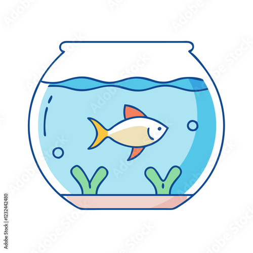 fish bowl icon, fish bowl vector illustration-simple illustration of fish bowl, perfect for fish bowl logos and icons
