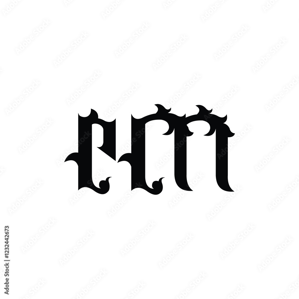 Obraz premium RM monogram logo design letter text name symbol monochrome logotype alphabet character simple logo