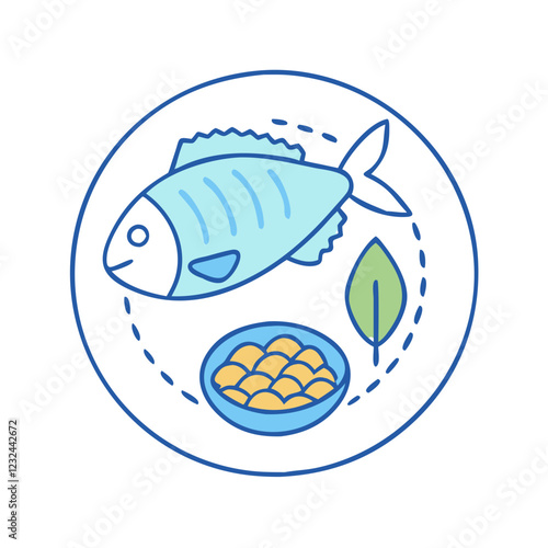 fish food icon, fish food vector illustration-simple illustration of fish food, perfect for fish food logos and icons