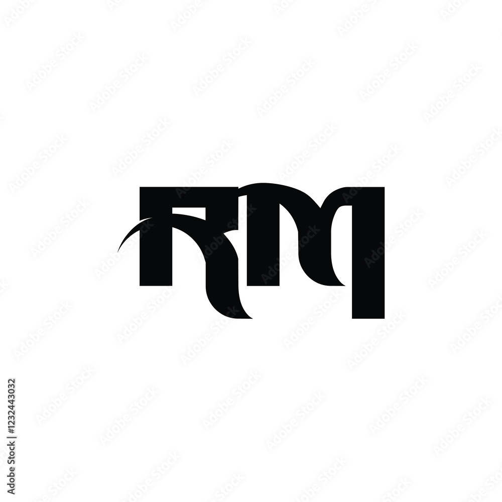 RM monogram logo design letter text name symbol monochrome logotype alphabet character simple logo RM monogram logo design letter text name symbol monochrome logotype alphabet character simple logo