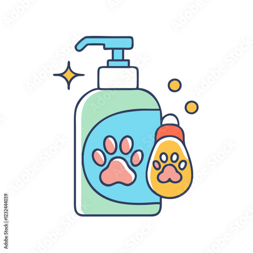 pet shampoo icon, pet shampoo vector illustration-simple illustration of pet shampoo, perfect for pet shampoo logos and icons
