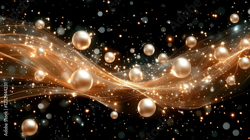 Golden Particles Flowing wi...