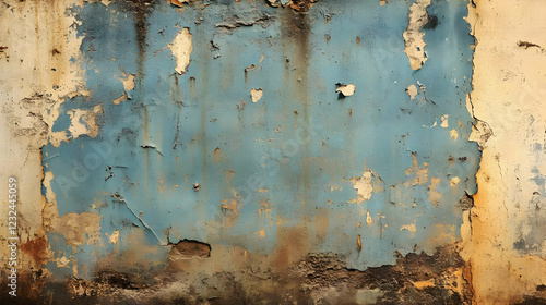 Weathered Wall Shows Layers...