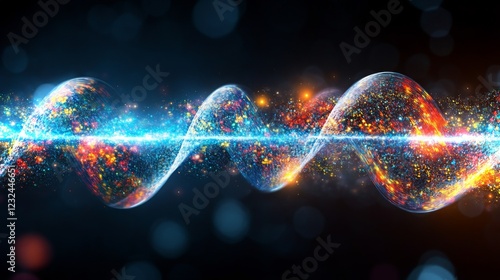 Dynamic visual representation of sound waves with vibrant colors and patterns in 4K resolution