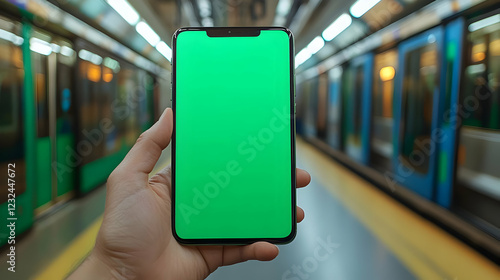 Hand Holds Smartphone with ...
