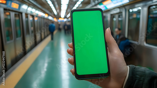 Hand Holds Smartphone with ...