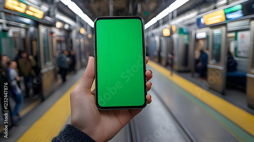 Hand Holds Smartphone with ...