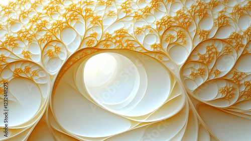 Abstract Golden Fractal Art...