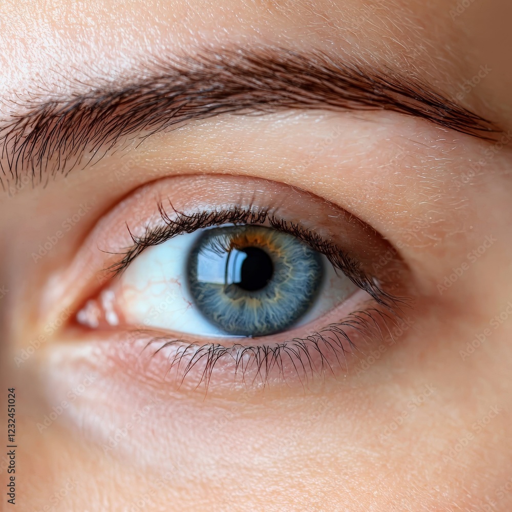 Under-eye close-up with dark circles and soft wrinkles visible Under-eye close-up with dark circles and soft wrinkles visible