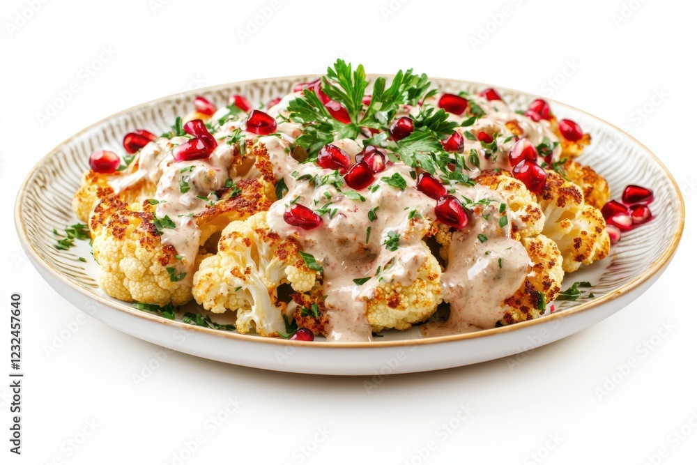 Roasted cauliflower with tahini and pomegranate Roasted cauliflower with tahini and pomegranate