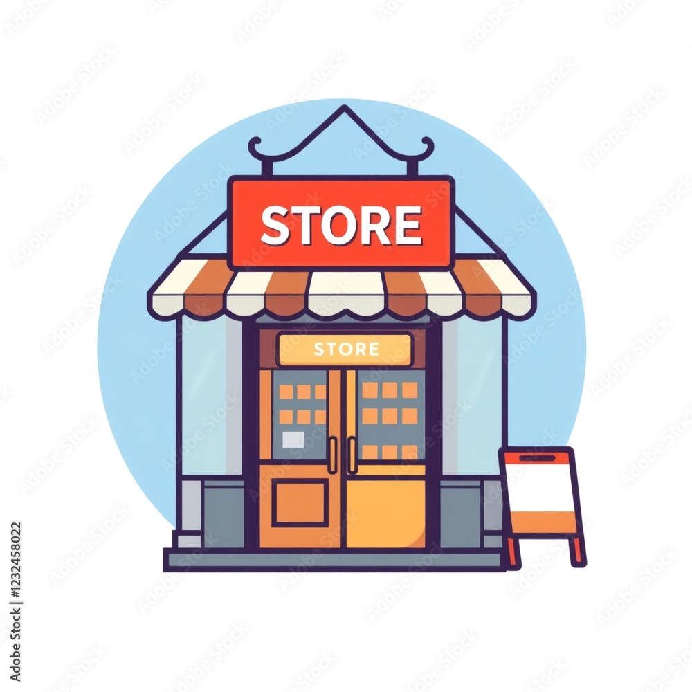 Storefront Business with Awning – Storefront Business with Awning –