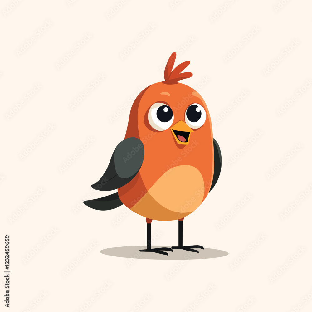 Minimalist bird illustration in vector format, showcasing a clean and modern aesthetic with a simple solid background Minimalist bird illustration in vector format, showcasing a clean and modern aesthetic with a simple solid background