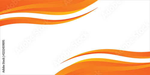 Mobile modern orange banner background. Graphic design banner pattern background template with dynamic wave shapes art concept. EPS 10