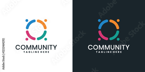 People community logo icon template design