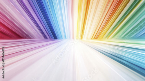 Vibrant colors radiate outward  creating dynamic and energetic visual effect. This abstract design evokes creativity and inspiration