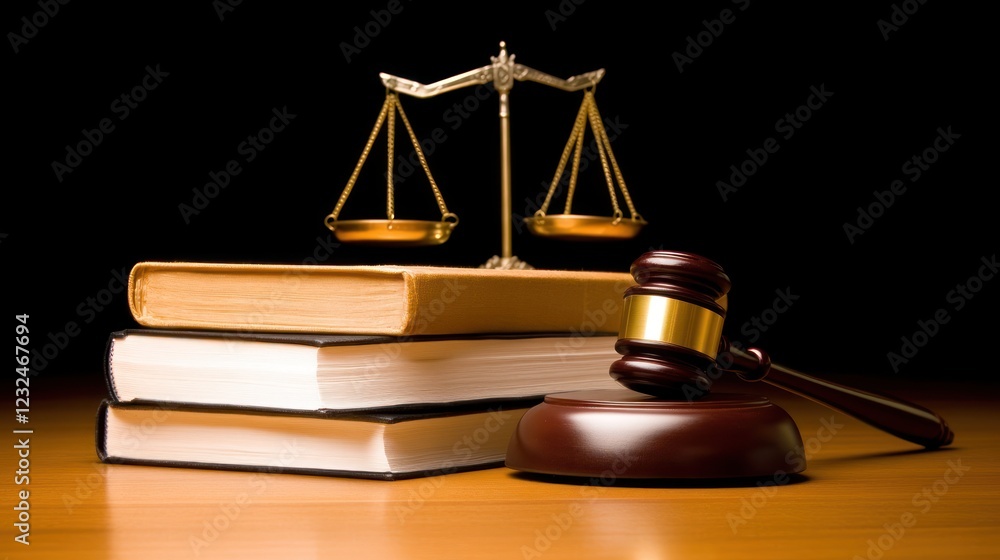 Legal Symbols Justice Books Gavel Scales