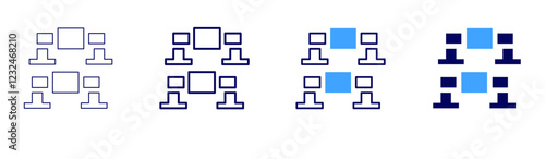 Push up icon in 4 different styles. Thin Line, Line, Bold, and Bold Line. Duotone style. Editable stroke