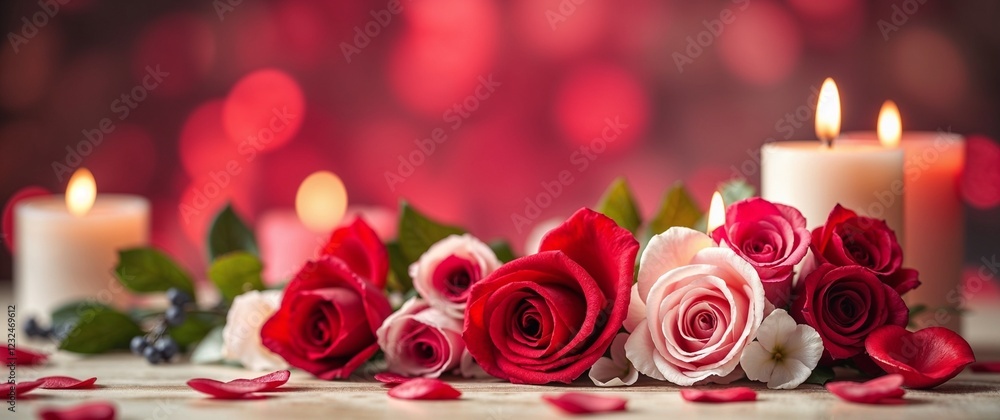 Valentine's Day Blur Bokeh Effect Background Valentine's Day Blur Bokeh Effect Background