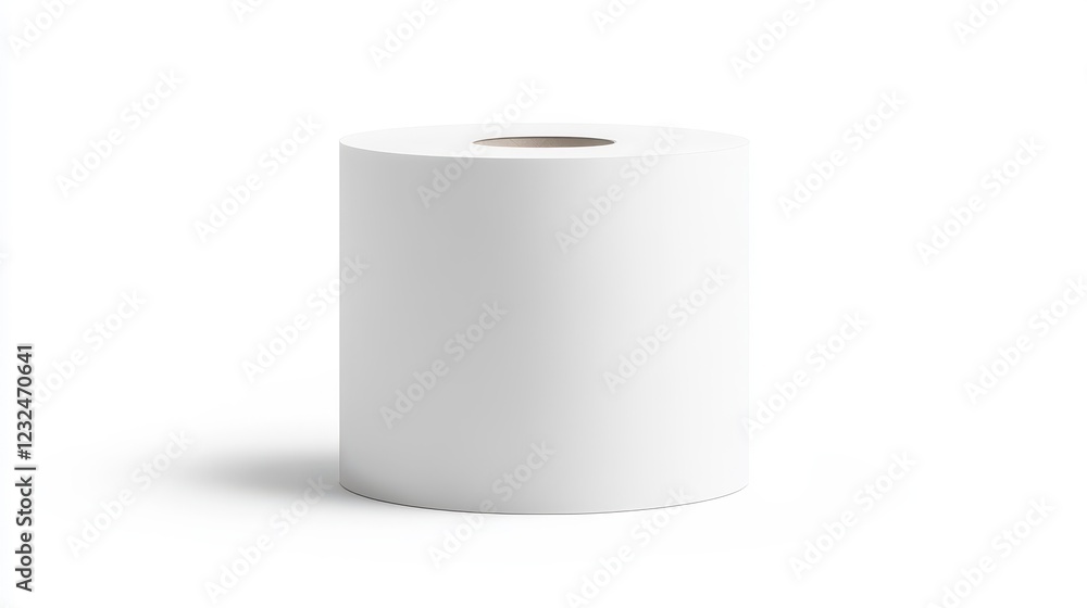 Minimalist White Roll of Paper on a Clean Background Minimalist White Roll of Paper on a Clean Background