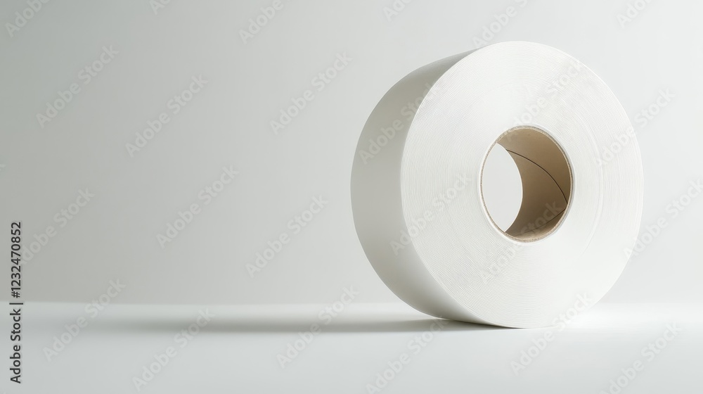 Simple White Roll of Unlabeled Adhesive Tape Simple White Roll of Unlabeled Adhesive Tape
