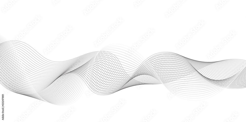 Abstract grey, white smooth element swoosh speed wave modern stream background. Wave with lines created using blend tool. Abstract frequency sound wave lines and twisted curve lines background.
Abstract grey, white smooth element swoosh speed wave modern stream background. Wave with lines created using blend tool. Abstract frequency sound wave lines and twisted curve lines background.