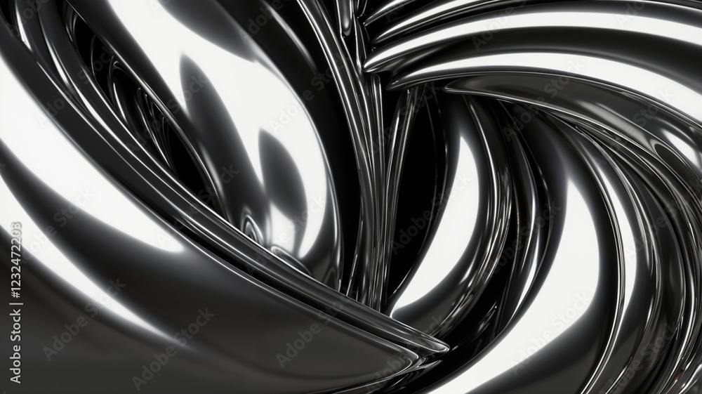 Abstract metal curve background, 3d rendering. Abstract metal curve background, 3d rendering.