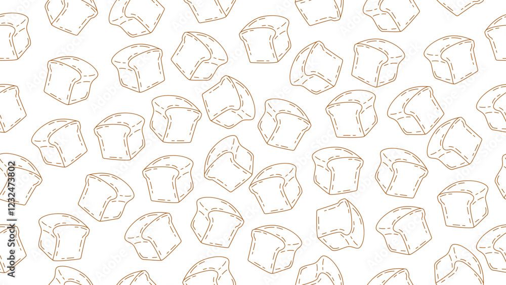 Hand drawn sketch bread loaf seamless pattern background. Bread motif. Bakery wallpaper, packaging, food wrapper, backdrop Hand drawn sketch bread loaf seamless pattern background. Bread motif. Bakery wallpaper, packaging, food wrapper, backdrop